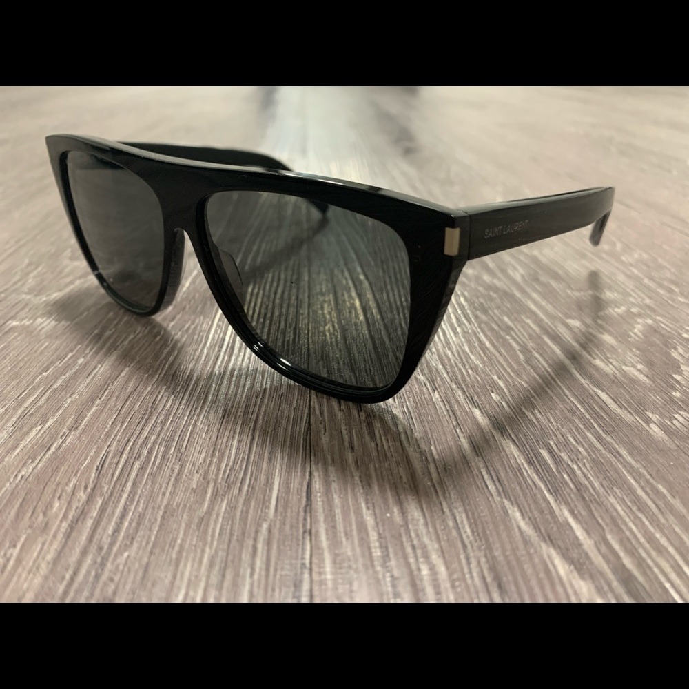 Saint Laurent Black Rectangular Sunglasses - image 1